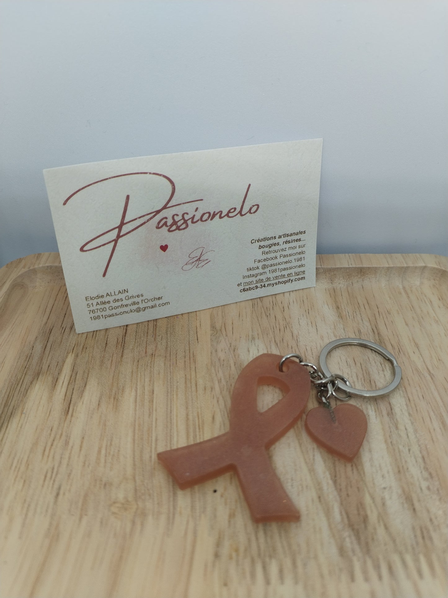 Porte clé octobre rose