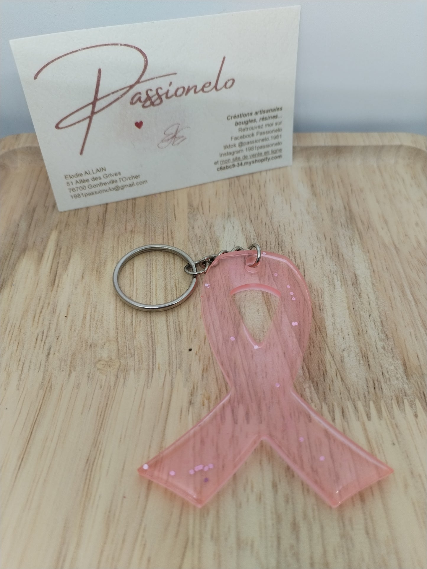 Porte clé octobre rose