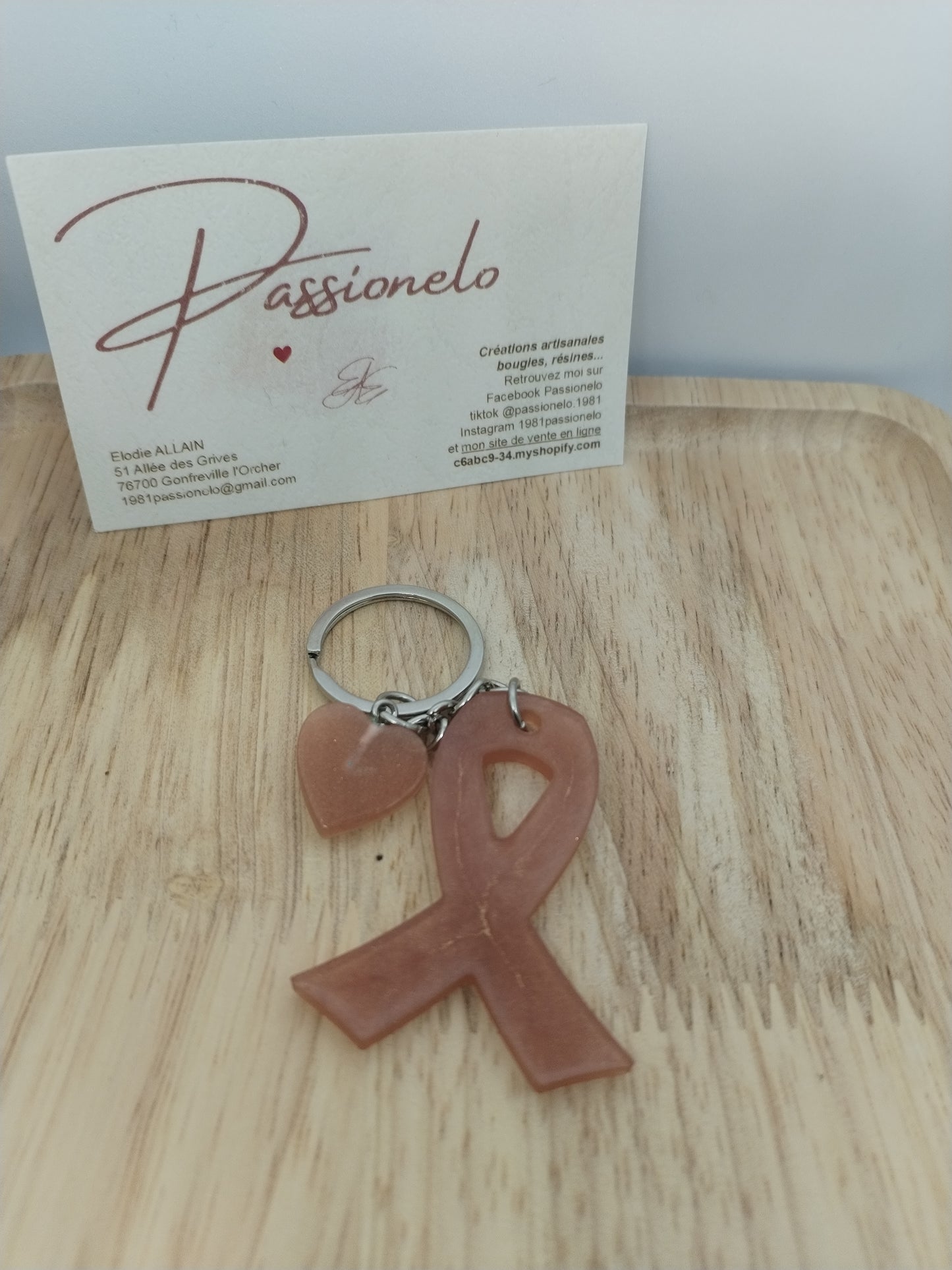 Porte clé octobre rose