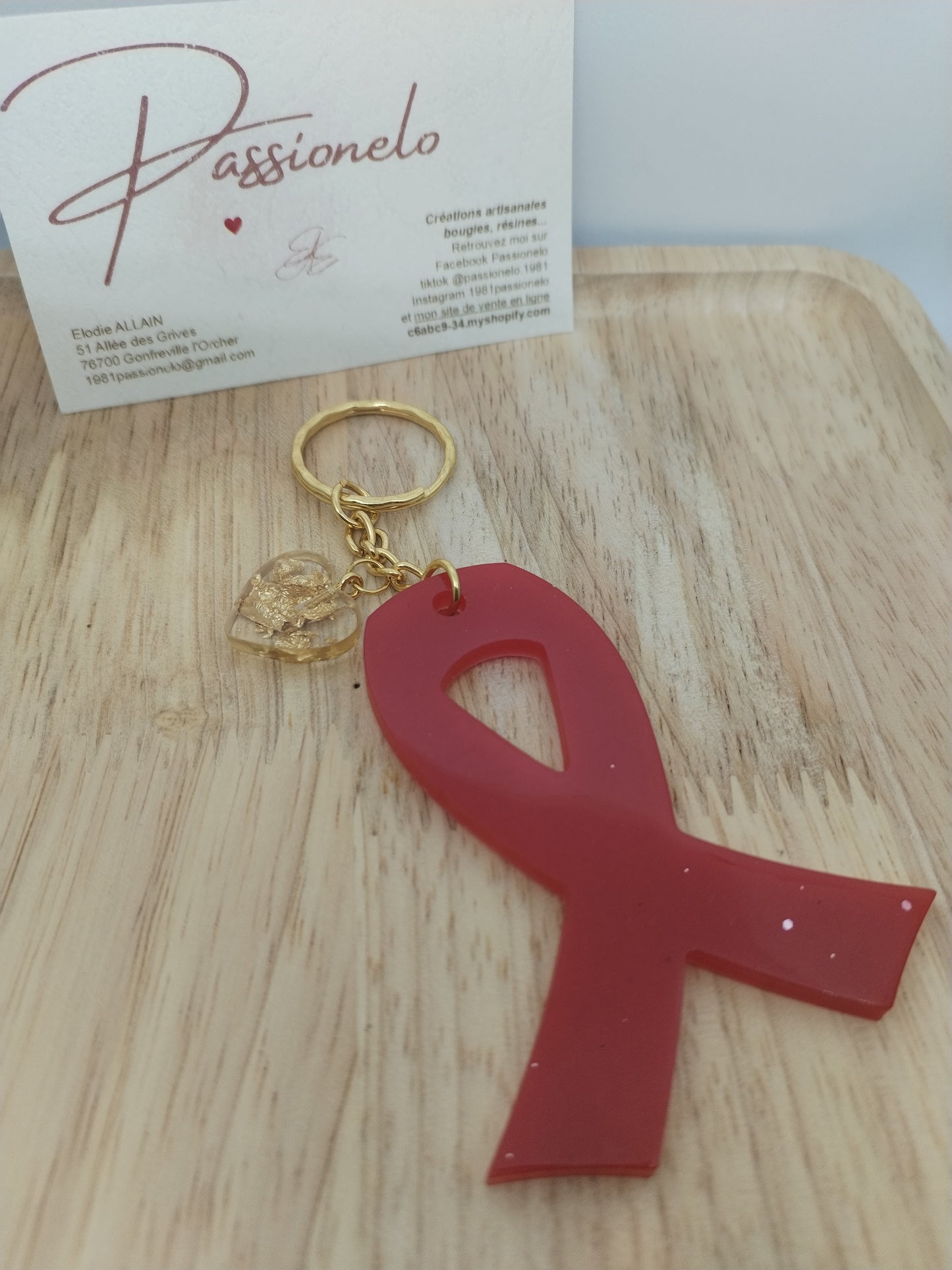 Porte clé octobre rose