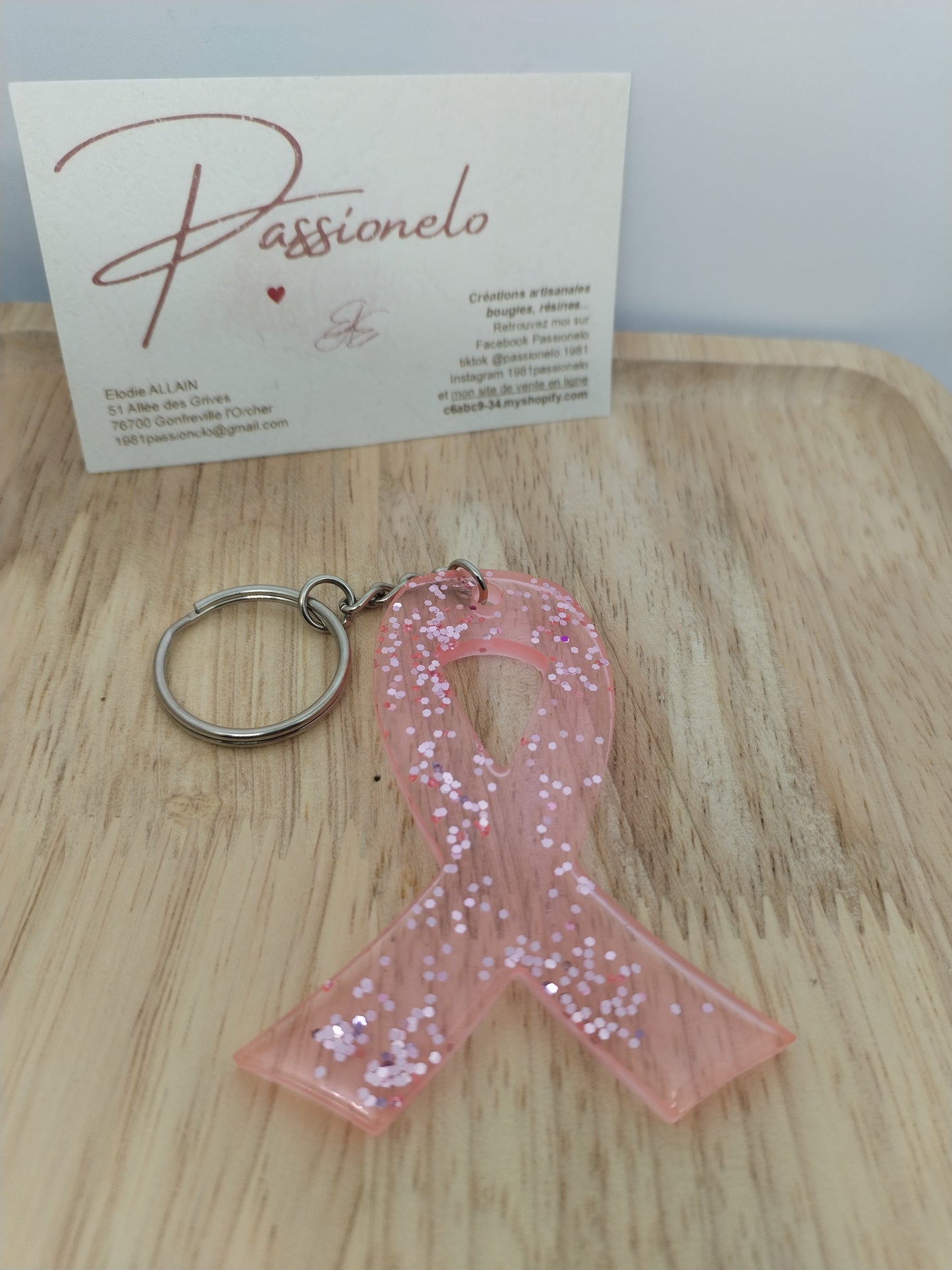 Porte clé octobre rose
