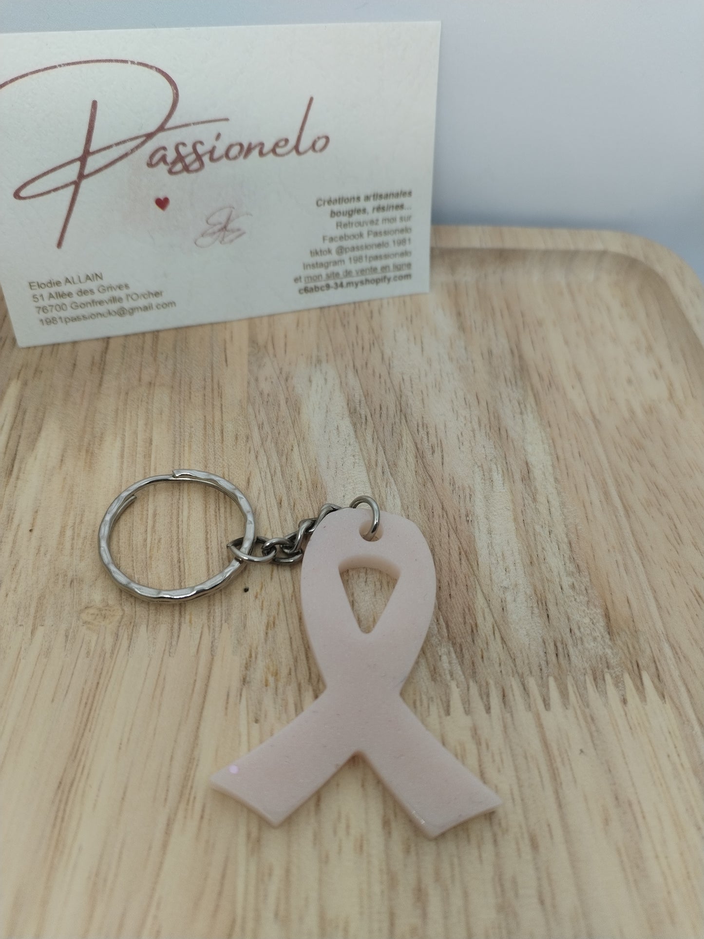 Porte clé octobre rose