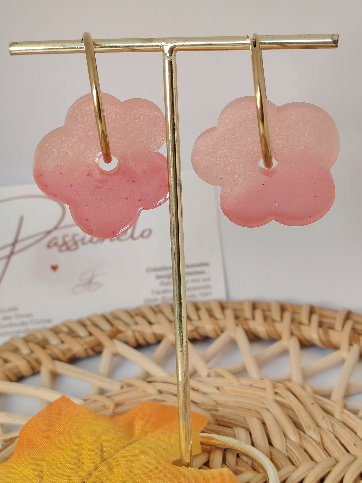 Pampille fleur rose