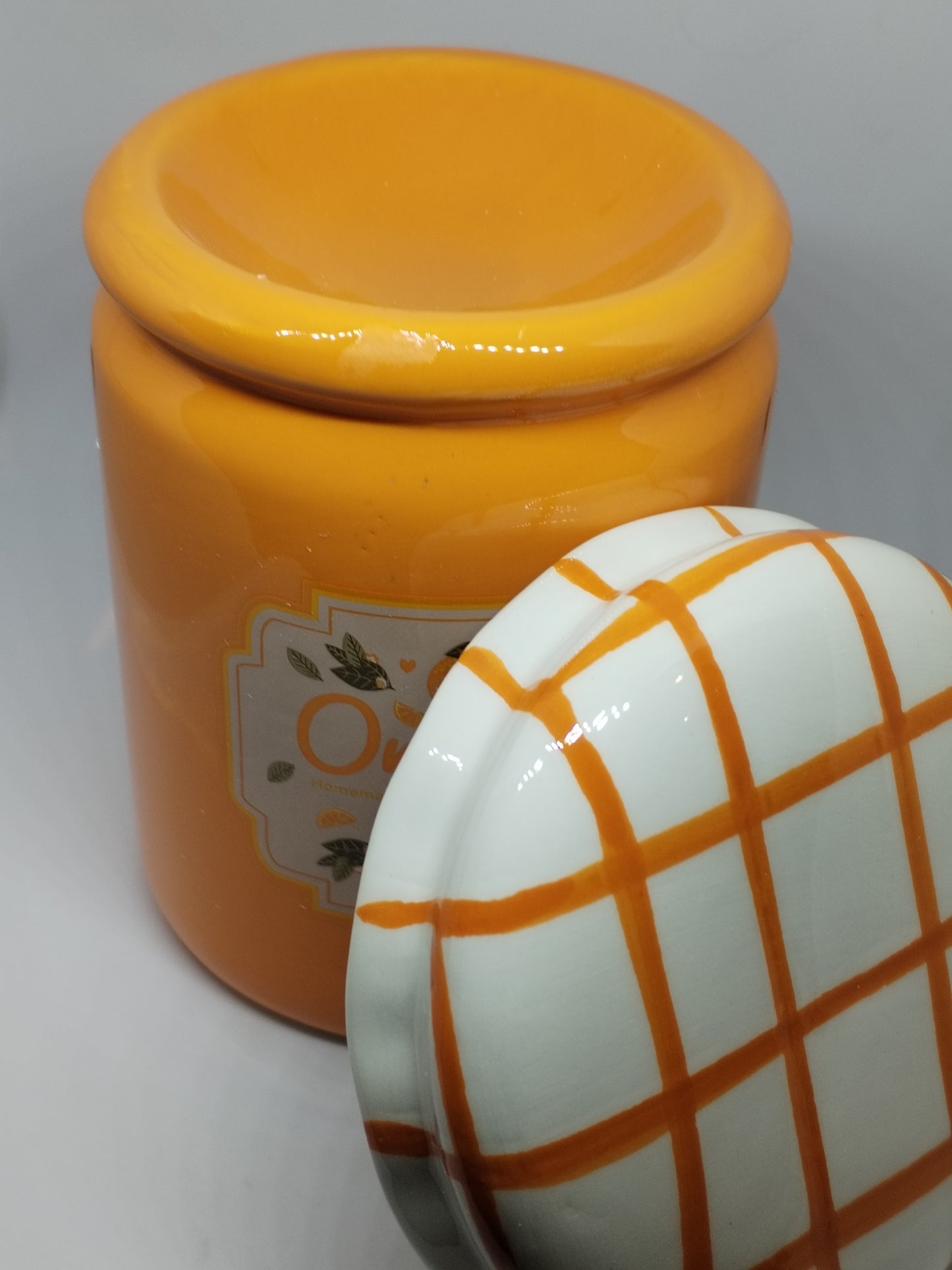 Diffuseur pot de confiture orange