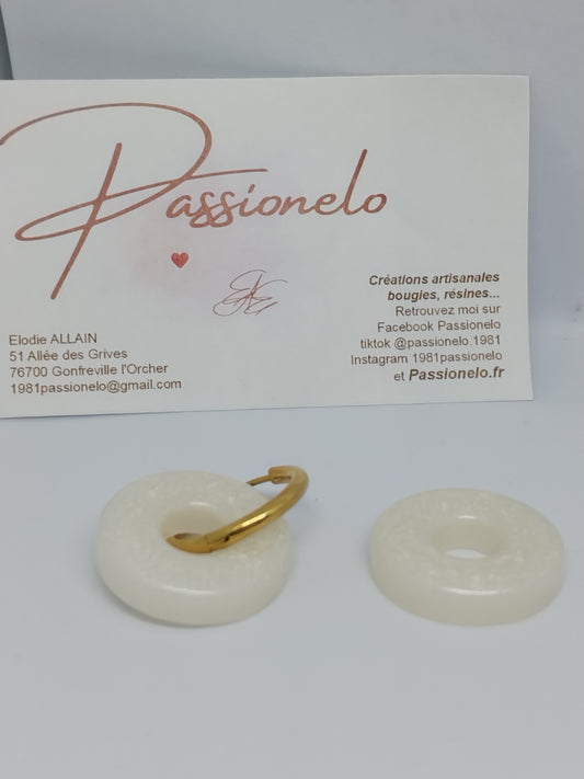 Pampille blanche ronde